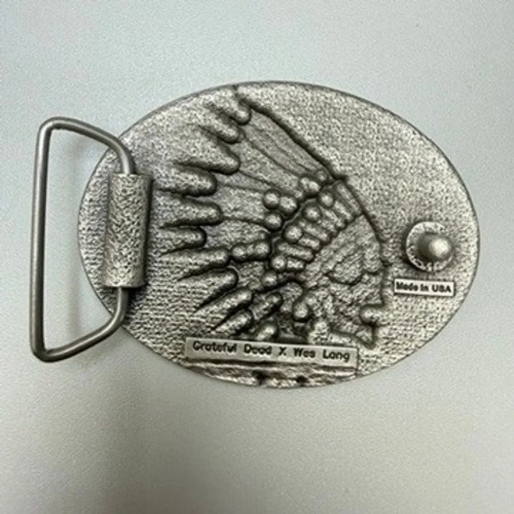 Grateful Dead Wes Lang Chief Headdress Belt Buckle